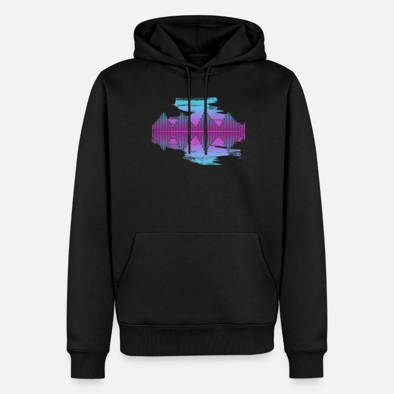 Synthétiseur Waveform Synthétiseurs Synthétiseurs - Sweat à capuche Premium bio Homme - noir