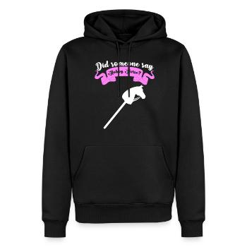 Steckenpferd Hobby Horse Hobbyhorse - Männer Premium Bio Hoodie - Schwarz - Vorne - Nico (187cm)