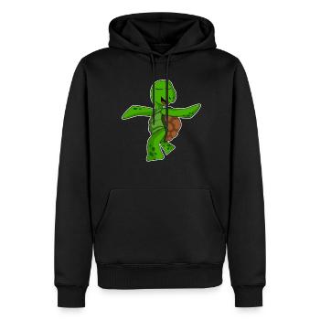 Qigong Qi Gong Tortue - Sweat à capuche Premium bio Homme - noir - Devant - Nico (187cm)