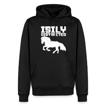 Équitation islandaise Équitation Islandais - Sweat à capuche Premium bio Homme - noir - Devant - Nico (187cm)
