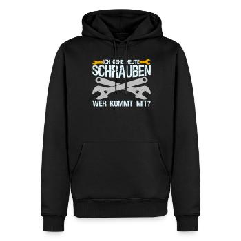 Hubraum Tuner Schrauber Tuning - Männer Premium Bio Hoodie - Schwarz - Vorne - Nico (187cm)