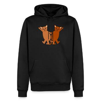 Boogie Woogie Katzen Boogie-Woogie Swing - Männer Premium Bio Hoodie - Schwarz - Vorne - Nico (187cm)