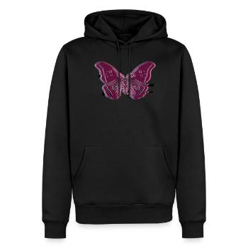 Moth Motten Vaporwave Occult Motte Goth - Männer Premium Bio Hoodie - Schwarz - Vorne - Nico (187cm)