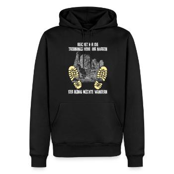 Sächsische Schweiz Wanderschuhe Wandern - Männer Premium Bio Hoodie - Schwarz - Vorne - Nico (187cm)