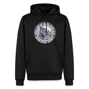 Sächsische Schweiz Wandern Klettern - Männer Premium Bio Hoodie - Schwarz - Vorne - Nico (187cm)
