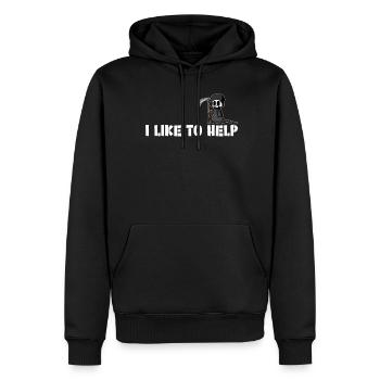 Grim Reaper Saying Joke Grim Reaper - Men’s Premium Organic Hoodie - black - Front - Nico (187cm)