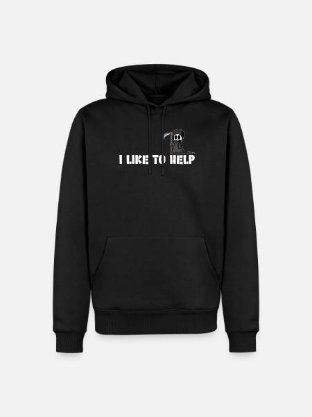 Sensenmann Spruch Witz Grim Reaper - Männer Premium Bio Hoodie - Schwarz