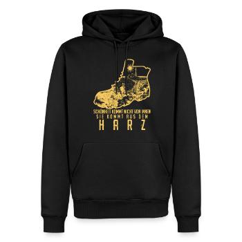 Harz Harzer Torfhaus Wandern Brocken - Männer Premium Bio Hoodie - Schwarz - Vorne - Nico (187cm)