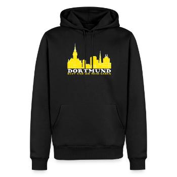Dortmunder ruft Stadt Dortmund - Männer Premium Bio Hoodie - Schwarz - Vorne - Nico (187cm)