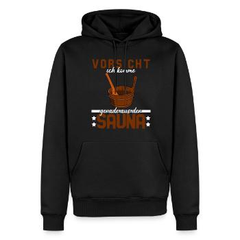 Sauna Saunist Saunieren - Männer Premium Bio Hoodie - Schwarz - Vorne - Nico (187cm)
