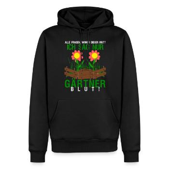 Gärtner Galabau Gartenbau Galabauer - Männer Premium Bio Hoodie - Schwarz - Vorne - Nico (187cm)