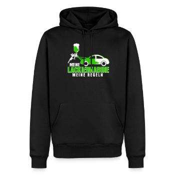 Autolackierer Airbrush Fahrzeuglackierer - Männer Premium Bio Hoodie - Schwarz - Vorne - Nico (187cm)