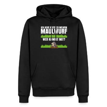 Maulwurf Witz Maulwürfe Maulwurfshügel - Männer Premium Bio Hoodie - Schwarz - Vorne - Nico (187cm)