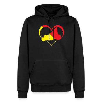 Sizilien Insel Italien Herz Sicilia - Männer Premium Bio Hoodie - Schwarz - Vorne - Nico (187cm)