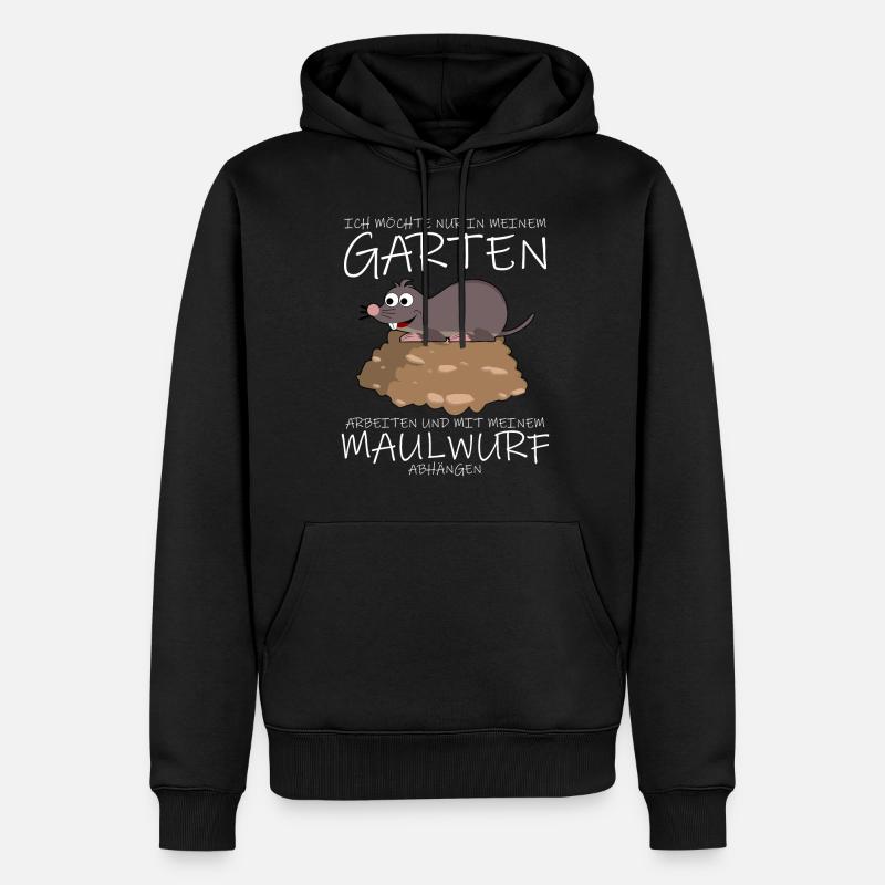Maulwurf Mole Maulwürfe - Männer Premium Bio Hoodie - Schwarz