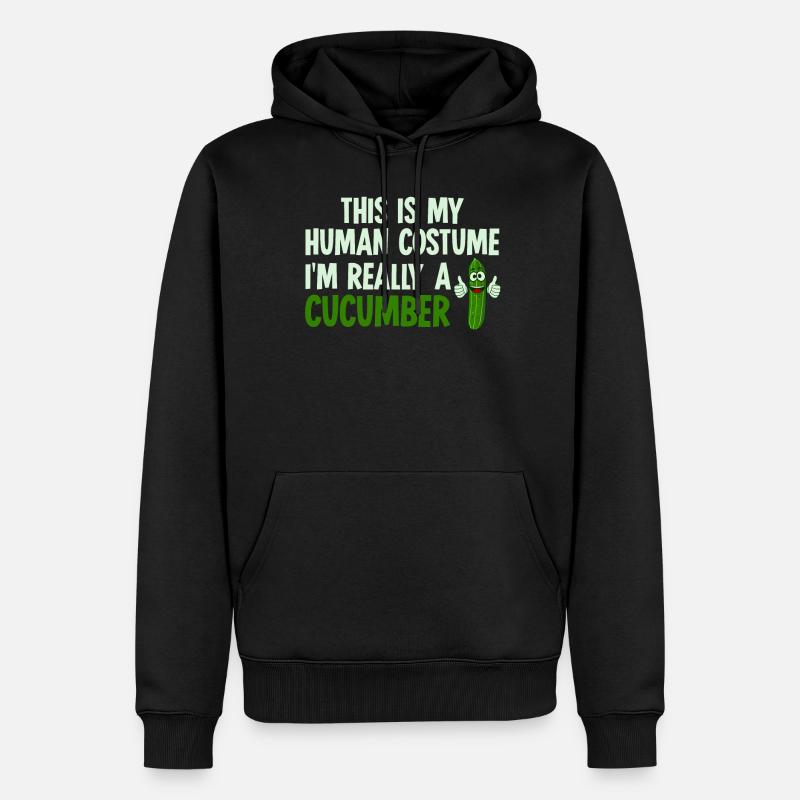 Gurke Gurkenkostüm Gurken - Männer Premium Bio Hoodie - Schwarz