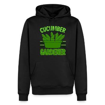 Gurke Gärtner Gemüse Saure Gurken - Männer Premium Bio Hoodie - Schwarz - Vorne - Nico (187cm)