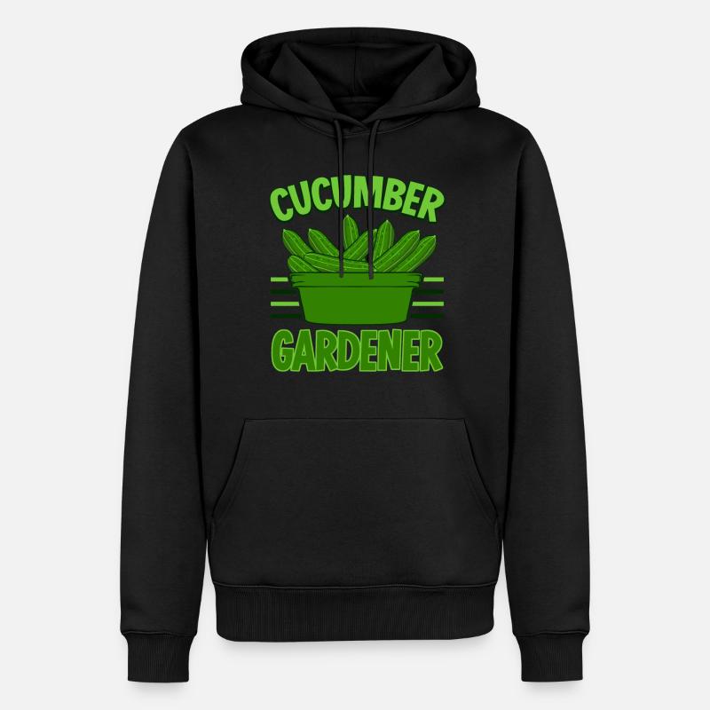 Gurke Gärtner Gemüse Saure Gurken - Männer Premium Bio Hoodie - Schwarz