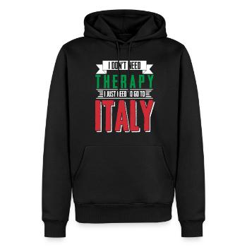 Sardaigne Sicile Uralub Italie - Sweat à capuche Premium bio Homme - noir - Devant - Nico (187cm)