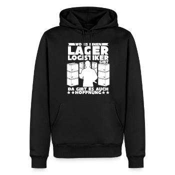 Lagerist Lageristen Lagerlogistiker - Männer Premium Bio Hoodie - Schwarz - Vorne - Nico (187cm)