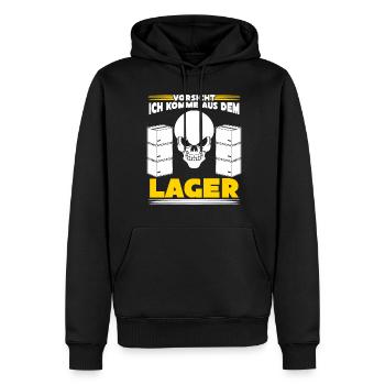 Lagerist Lager Logistiker Lagerarbeiter - Männer Premium Bio Hoodie - Schwarz - Vorne - Nico (187cm)