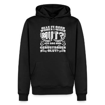Gerüstbau Gerüst Gerüstbauer - Männer Premium Bio Hoodie - Schwarz - Vorne - Nico (187cm)