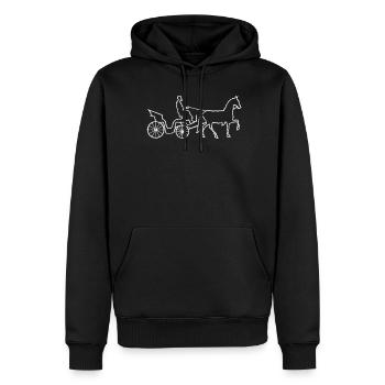 Coachman Horse Carriage Horse Carriage - Men’s Premium Organic Hoodie - black - Front - Nico (187cm)