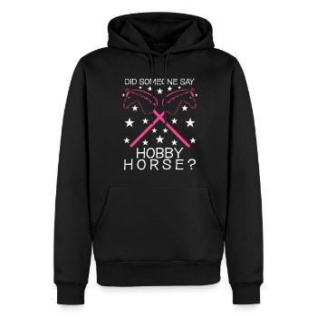 Hobby Horse Hobby Horse Blague Hobbyhorse - Sweat à capuche Premium bio Homme - noir - Devant - Nico (187cm)