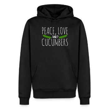 Gurke Cucumbers Gurken - Männer Premium Bio Hoodie - Schwarz - Vorne - Nico (187cm)