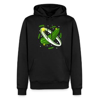 Gurke Weltraum Gurken - Männer Premium Bio Hoodie - Schwarz - Vorne - Nico (187cm)