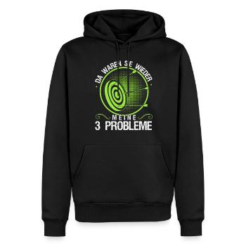 3D Bogensport Langbogen Bogenschießen - Männer Premium Bio Hoodie - Schwarz - Vorne - Nico (187cm)
