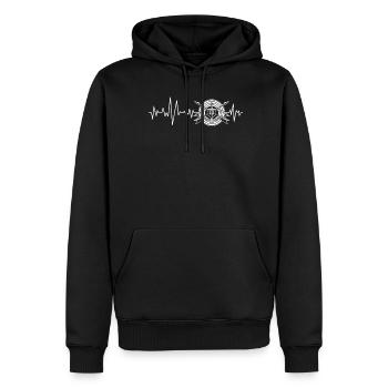 Arc 3D ECG Longbow - Sweat à capuche Premium bio Homme - noir - Devant - Nico (187cm)
