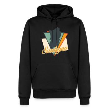 Sardaigne Sardaigne Sardaigne - Sweat à capuche Premium bio Homme - noir - Devant - Nico (187cm)
