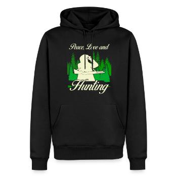 Jägerin Jäger Jagd Jagdschein Jagen - Männer Premium Bio Hoodie - Schwarz - Vorne - Nico (187cm)