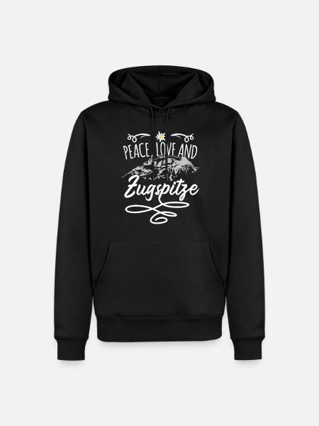 Zugspitze - Männer Premium Bio Hoodie - Schwarz