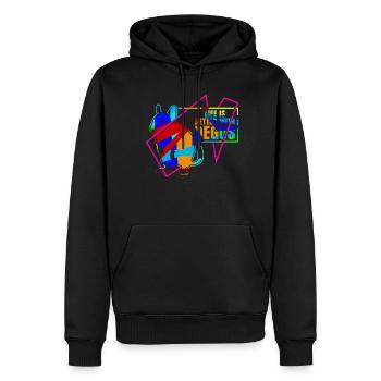 Degu Deguspruch Degus - Sweat à capuche Premium bio Homme - noir - Devant - Nico (187cm)