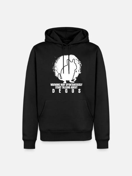 Degu Saying Degus - Männer Premium Bio Hoodie - Schwarz