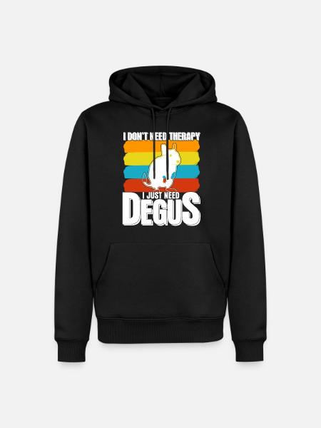 Degu Therapy Degus - Men’s Premium Organic Hoodie - black