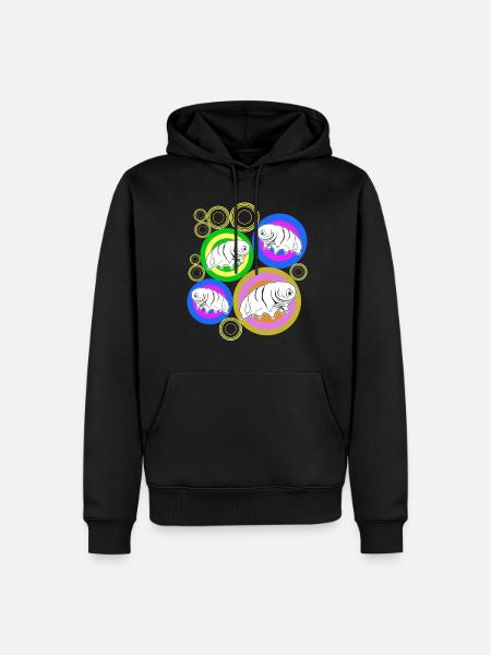 Tardigrade Retro Wasserbär Tardigrades - Männer Premium Bio Hoodie - Schwarz