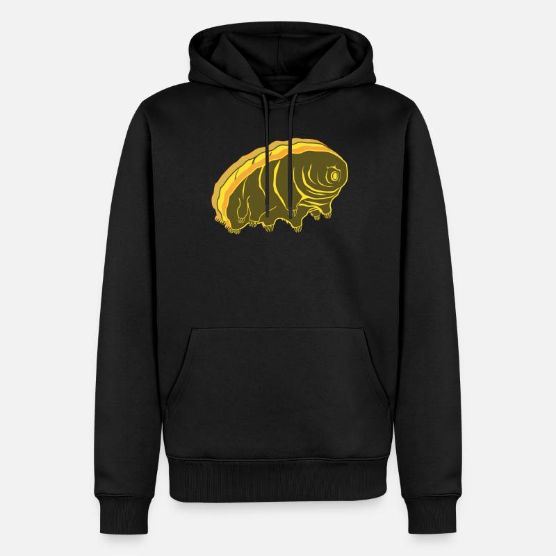 Tardigrade Wasserbär Retro Tardigrades - Männer Premium Bio Hoodie - Schwarz