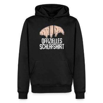 Tardigrade Schlafshirt Wasserbär - Männer Premium Bio Hoodie - Schwarz - Vorne - Nico (187cm)