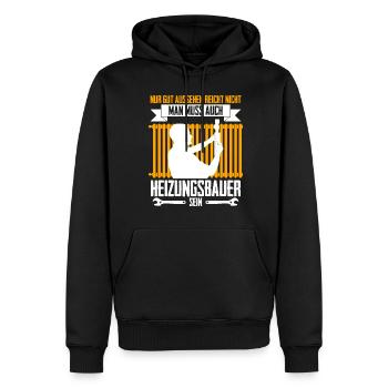 Heizungsbau Installateur Heizungsbauer - Männer Premium Bio Hoodie - Schwarz - Vorne - Nico (187cm)