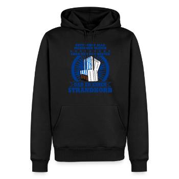 Strandkorb Spruch Strandkörbe - Männer Premium Bio Hoodie - Schwarz - Vorne - Nico (187cm)