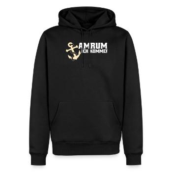 Amrum ich komme - Männer Premium Bio Hoodie - Schwarz - Vorne - Nico (187cm)