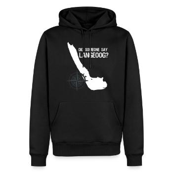 Langeoog drôle - Sweat à capuche Premium bio Homme - noir - Devant - Nico (187cm)