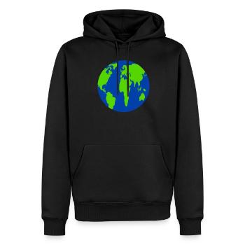 Klimaschutz Unsere Mudda Klimawandel - Männer Premium Bio Hoodie - Schwarz - Vorne - Nico (187cm)