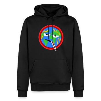 Climate Change Earth Climate Protection Nature Conservation - Men’s Premium Organic Hoodie - black - Front - Nico (187cm)