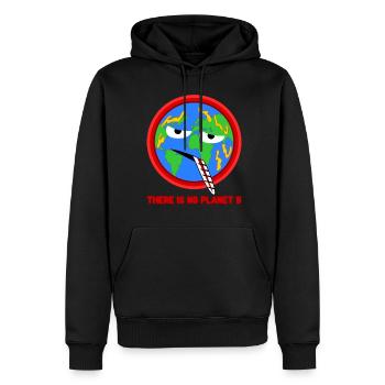 Changement climatique Il n’y a pas de planète B - Sweat à capuche Premium bio Homme - noir - Devant - Nico (187cm)