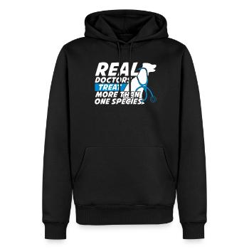 Tierarzt Veterinär Spruch Tierarztpraxis - Männer Premium Bio Hoodie - Schwarz - Vorne - Nico (187cm)