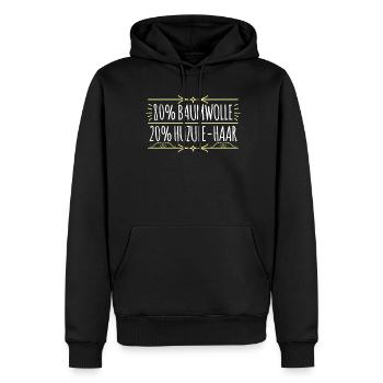 Huzule Haare Reiter Pferd - Männer Premium Bio Hoodie - Schwarz - Vorne - Nico (187cm)
